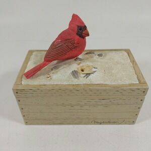VTG HALLMARK MARJOLEIN BASTIN NATURE SKETCHBOOK CARDINAL BIRD TRINKET BOX  Read*